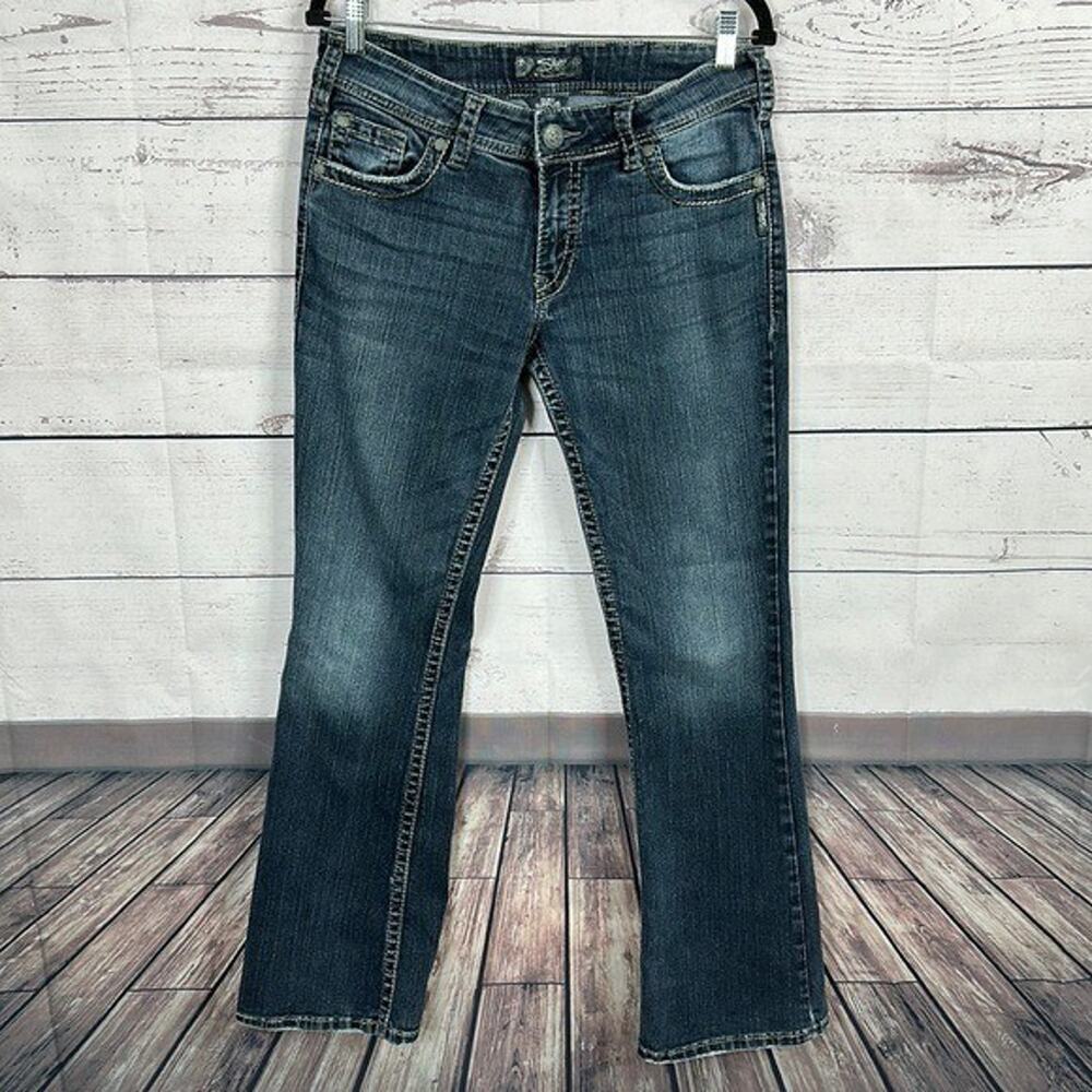 Silver Jeans Womens‎ 31 Blue Suki Western Flap Pockets Bootcut Rodeo Cowgirl